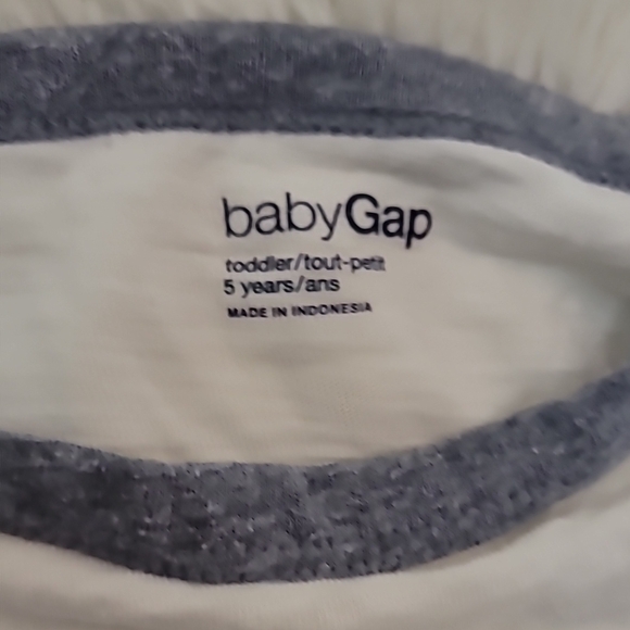 GAP, Kids, Heavy Duty Work Wear Shirt, Gray and White, long sleeve shirt,5 Boy's - Picture 2 of 6